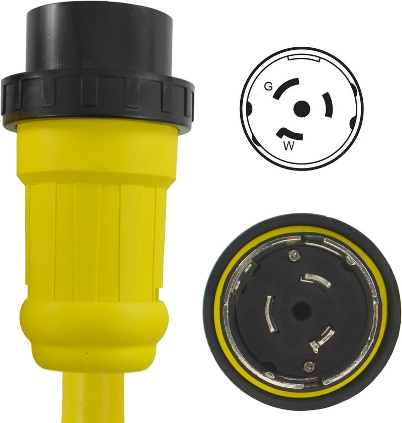 Conntek Marine Shore Pigtail Adapter Cord - 50 Amp 125 Volt Shore Power Plug with 30 Amp Female Connector - Image 2